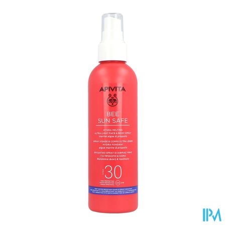 Apivita Hydra Melt.ult.light F&b Spray Spf30 200ml 2
