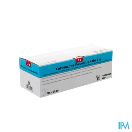 Ceftriaxone Fresenius Pdr Pour Sol Perf 10x2g