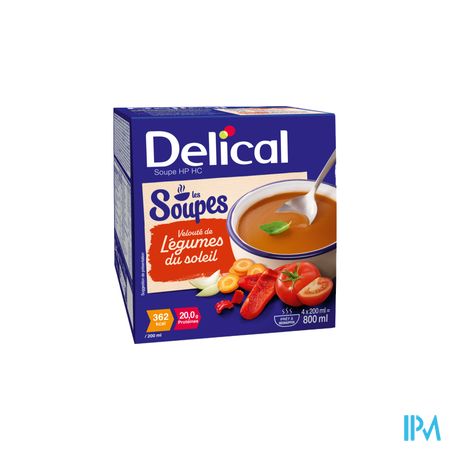 Delical Soupe Veloute Legumes Soleil 4x200ml