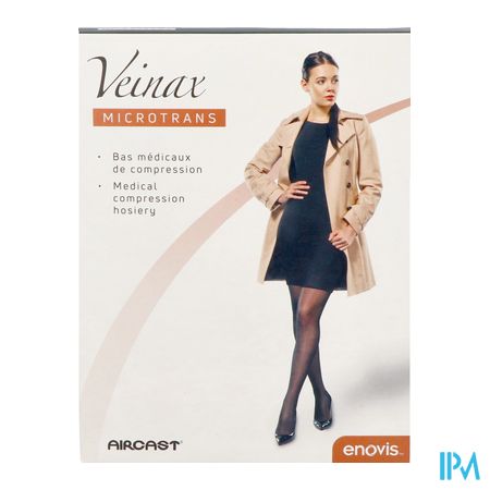 Veinax Mi-bas Femme Microtrans 3 Long Noir Taille2