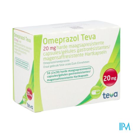 Omeprazol Teva 20mg Caps Maagsapresis Container 56