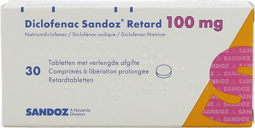 Diclofenac Retard Sandoz Tabl 30 X 100mg 2