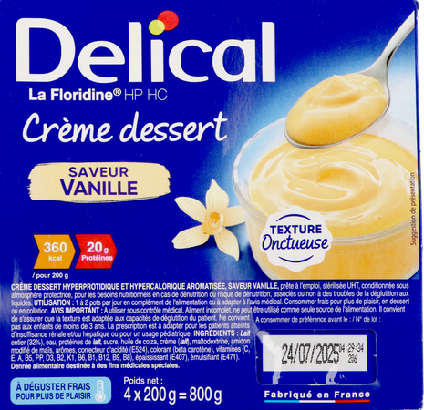 Delical Creme Dessert La Floridine Vanille 4x200g 3