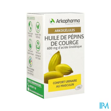 Arkogelules Huile De Pepins De Courge Caps 180