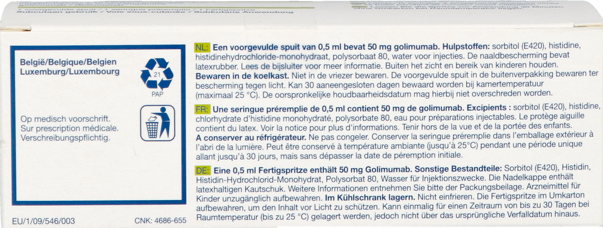 Simponi Pi Pharma 50mg Opl Inj Voorgev.spuit 1 Pip 3