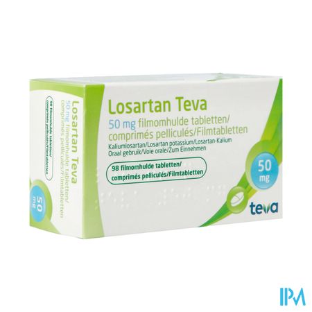 Losartan Teva 50mg Filmomh Tabl 98 X 50mg