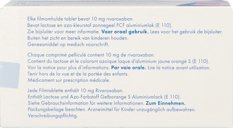 Rivaroxaban Sandoz 10mg Filmomh Tabl 98 3
