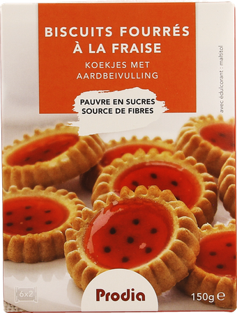Prodia Biscuits Fourres Fraise 150g 5850 Revogan 2