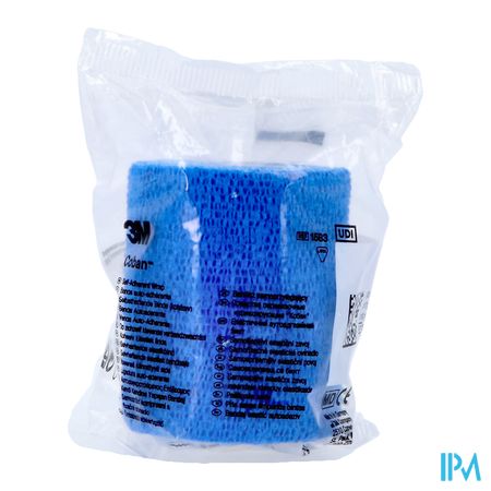 Coban Zelfh. Windel Blauw 7,5cmx4,5m Rol 1 1