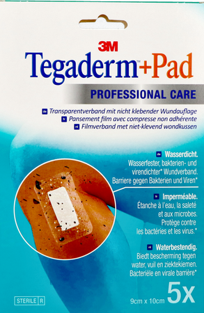 Tegaderm + Pad 3m Transp Steril 9cmx10cm 5 3586p 3