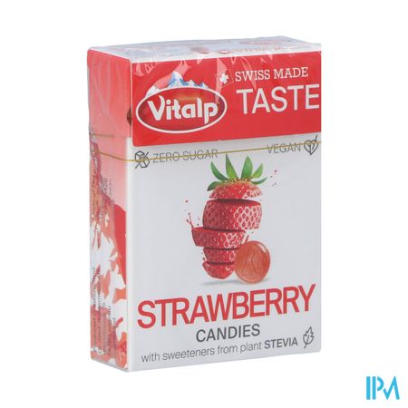 Vitalp Snoepje Aardbei Z/suiker Stevia 25g