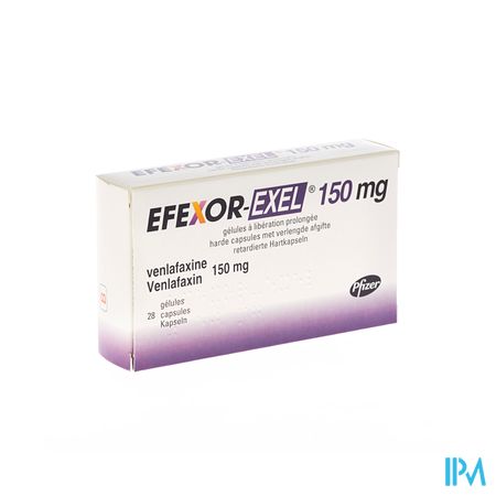 Efexor Exel 150mg Caps Verlengde Afgifte 28