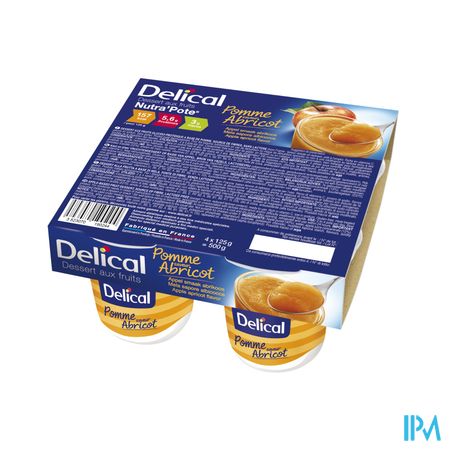 Delical Nutra Pote Pomme Abricot 4x125g