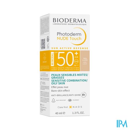 Bioderma Photoderm Nude Spf50+ Heel Licht 40ml 1