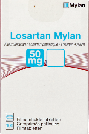 Losartan Mylan 50mg Comp Pell 100 X 50mg Flacon 1