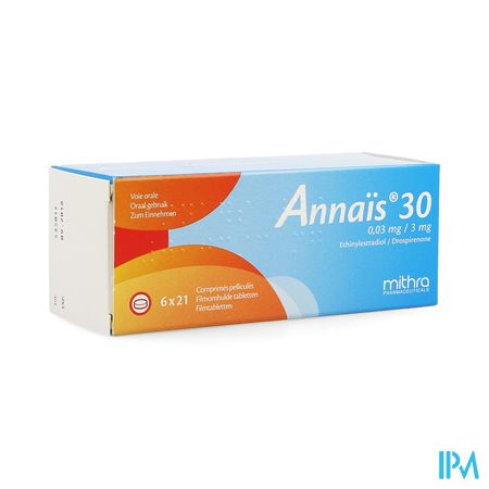 Annais 30 0,03mg/3mg Filmomh Tabl 6 X 21