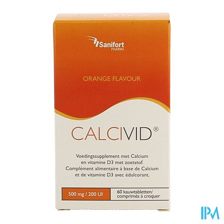 Calcivid 500mg/200ie Orange Chew 60 2