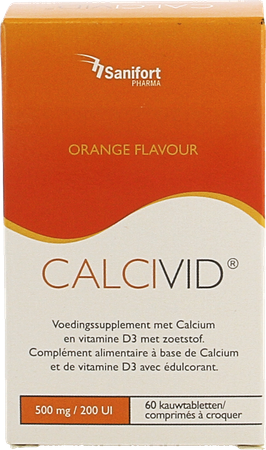 Calcivid 500mg/200ie Orange Chew 60 2