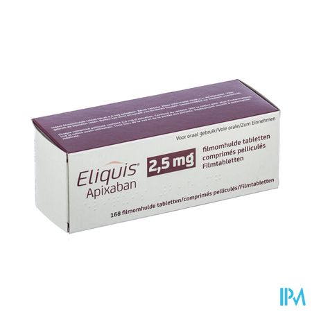 Eliquis 2,5mg Comp Pell 168 X 2,5mg