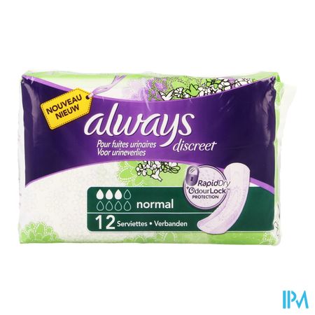 Always Discreet Incontinence Pad Normal 12