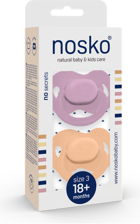 Nosko Fopspeen 18+ M Lilac + Peach 1