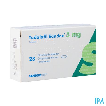 Tadalafil Sandoz 5,0mg Filmomh Tabl 28 X 5,0mg