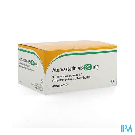 Atorvastatin Ab 20mg Film.tabl 98 Pvc/pe/pvdc/alu