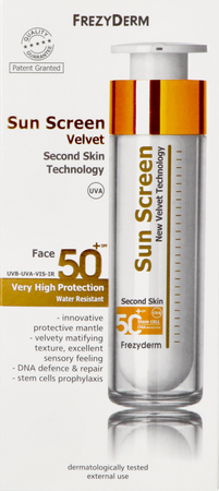 Frezyderm Sunscreen Velvet Face Spf 50+ 50ml 1