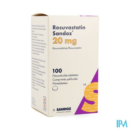 Rosuvastatin Sandoz 20mg Filmomh Tabl 100 Hdpe