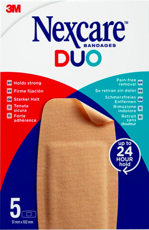 Nexcare 3m Duo Pleister Maxi 51x102mm 5 5