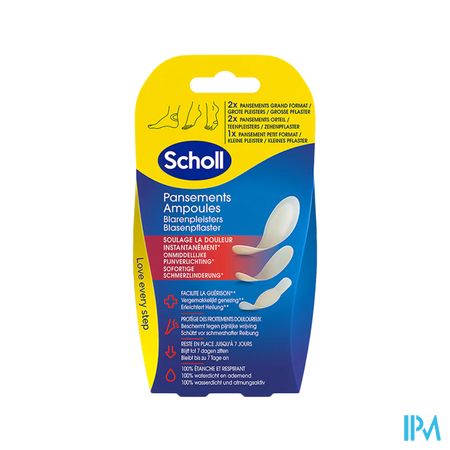 Scholl Pans Ampoule 2grand+2orteil+1petit S/latex