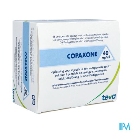 Copaxone 40mg/ml Opl Inj Voorgev.spuit 36x1ml