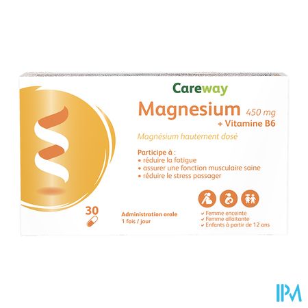 Careway Magnesium 450mg + Vitamine B6 Caps 30 2