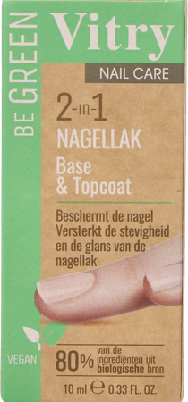 Nagellak Be Green 2&1 Base & Top Coat 10ml 9