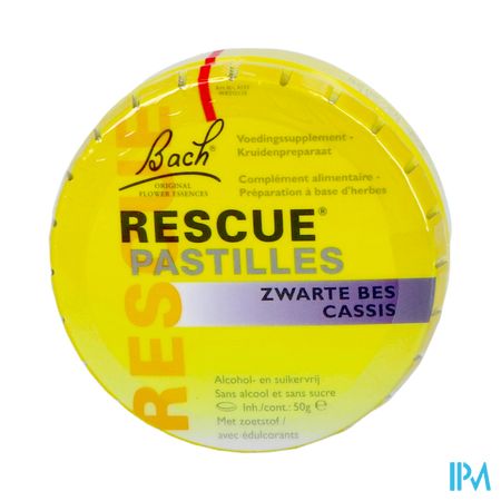 Bach Rescue Pastilles Cassis S/sucre 50g