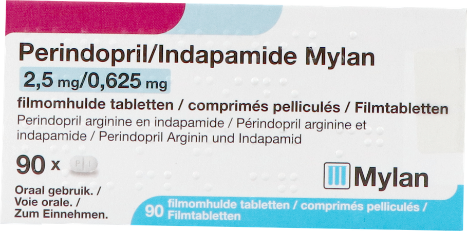 Perindopril/indapamid.viatris 2,5mg/0,625mg Tabl90 1