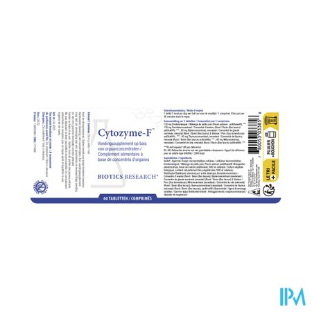 Cytozyme F Biotics Comp 60 2