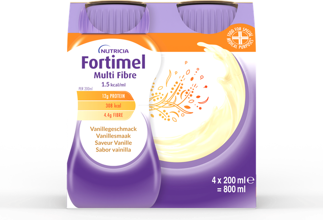 Fortimel Multifiber 1.5kcal Vanille 4x200ml 4