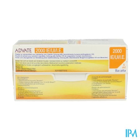 Advate 2000ui Pulv+solv Sol Inj 5ml(400iu/ml)+kit