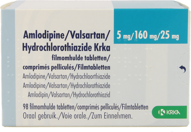Amlodipine Valsar.hydrochloro.krka 5/160/25,0mg 98 1