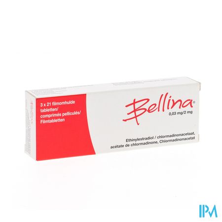 Bellina 0,03mg/2mg Comp 3 X 21