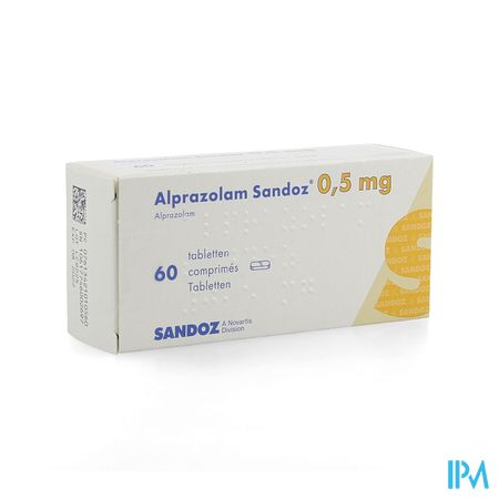 Alprazolam Sandoz 0,50mg Comp 60 X 0,50mg