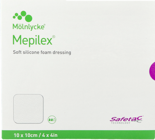 Mepilex Schuimverb Sil Abs Ster 10x10cm 5 294100 2