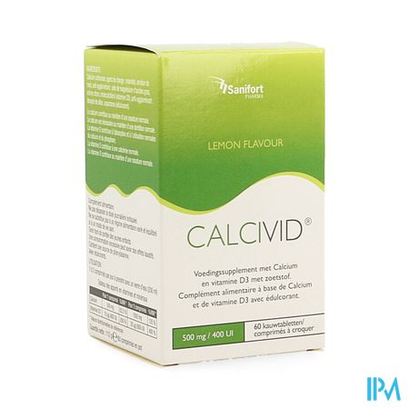 Calcivid 500mg/400ie Lemon Chew 60