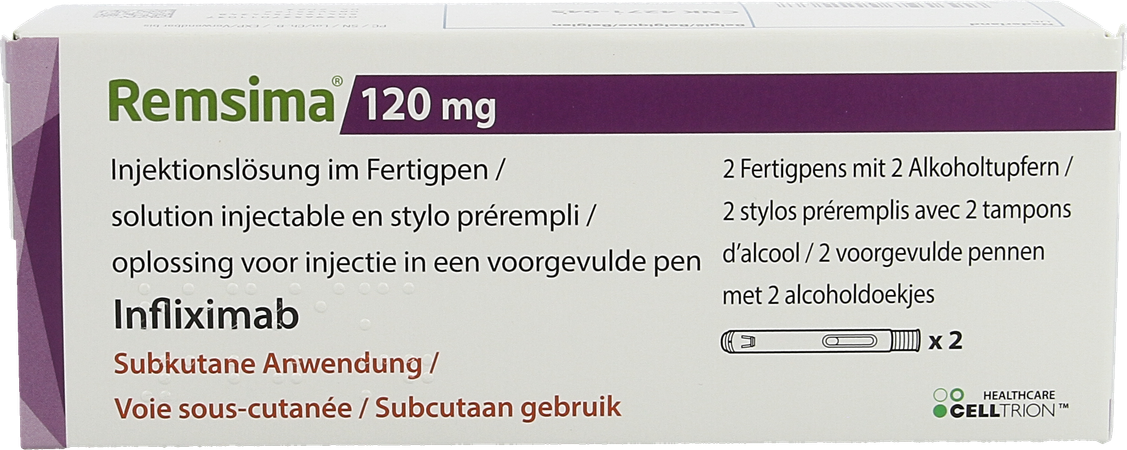 Remsima 120mg Opl Inj Voorgev.pen 2 + 2 Alc Pad 1