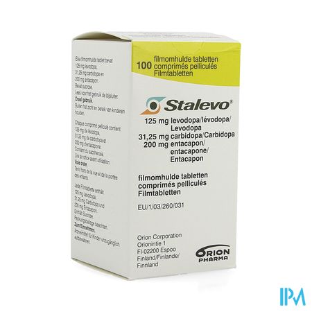 Stalevo 125mg/31,25mg/200mg Filmomh Tabl 100