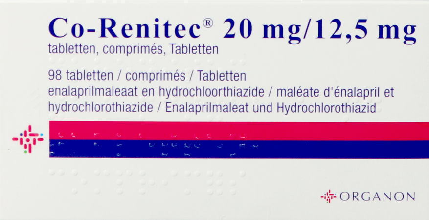 Co Renitec Comp 98 X 20mg/12,5mg 3
