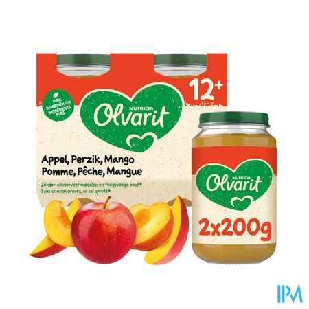 Olvarit Appel Perzik Mango 2x200g 12m56