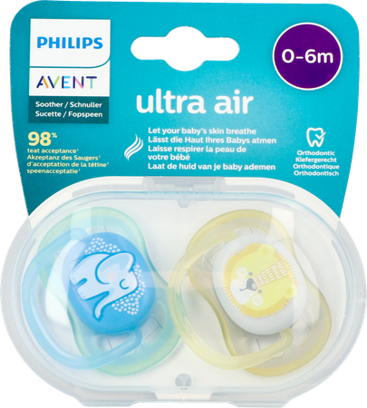 Philips Avent Fopspeen 0m+ Animals Mix 1