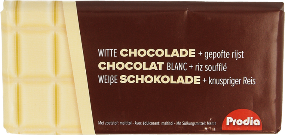 Prodia Chocolade Wit Gepofte Rijst 85g Revogan 1